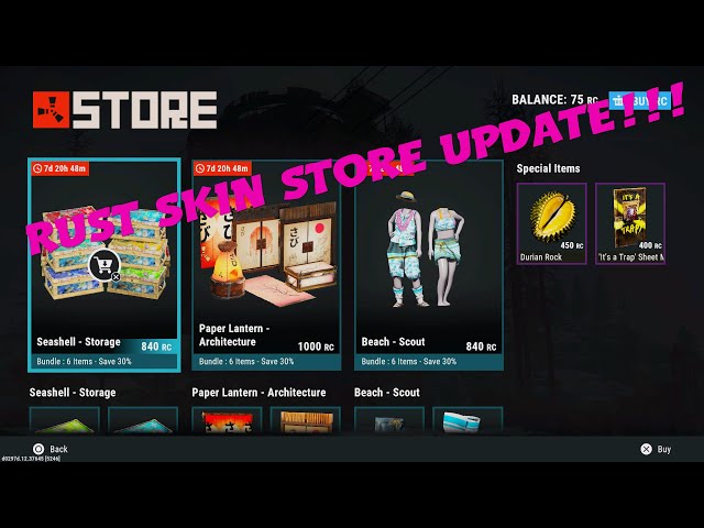 Rust skin store update!!!