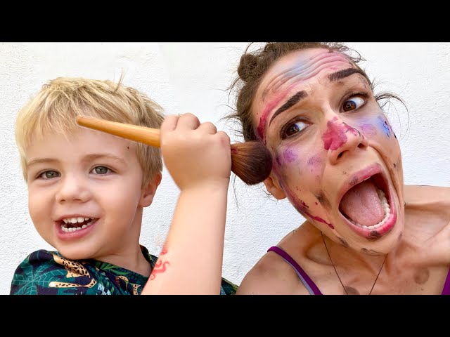 MY 3 YEAR OLD DOES MY MAKEUP!