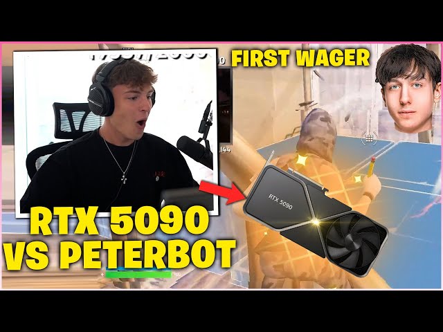 CLIX Challenge PETERBOT To A BOXFIGHT Wager On HIS NEW RTX 5090 PC!  (Fortnite Moments)