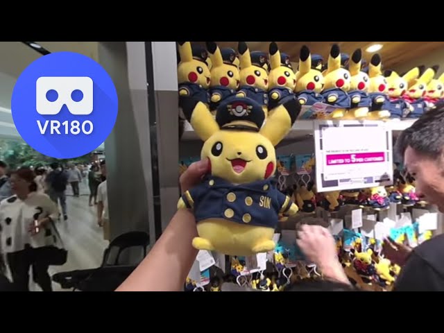 [VR180 VR 3D] Pokemon Center Singapore Shopping @ Jewel Changi Airport (First in Asia outside Japan)