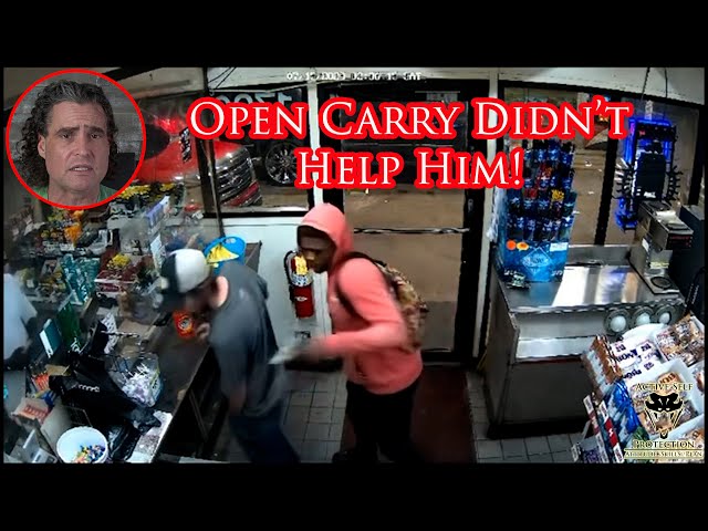 Gunfight Ensues After Open Carrier Has Firearm Yanked Off Him By Perp!