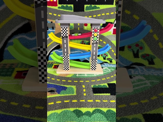 Kids Toy Racing Tower with 4 colored cars | Gyerekjáték Versenytorony 4 színes kisautóval #shorts