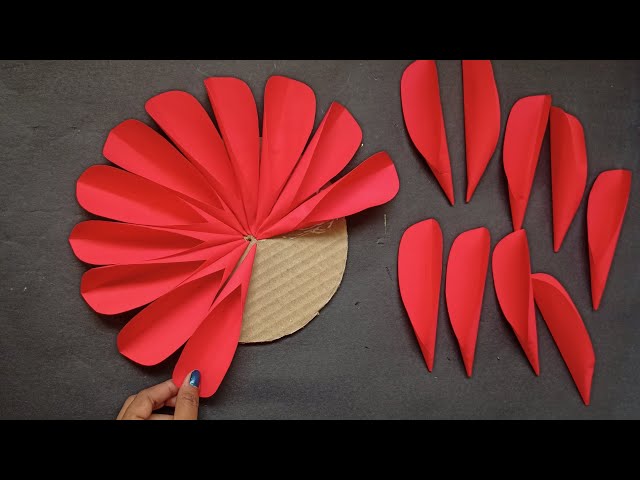 Beautiful paper flowers wall hanging/paper craft ideas/homedecor