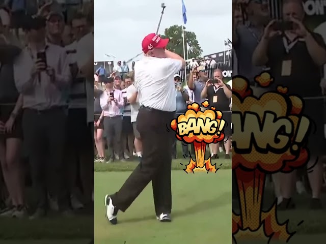 Trump crushes driver at LIV 🤯 #shorts #trump