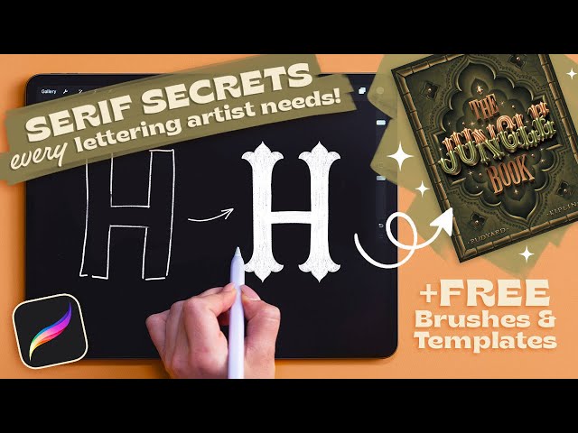 How to draw a font from scratch! | Whimsical serif letters tutorial  📖✨🦋