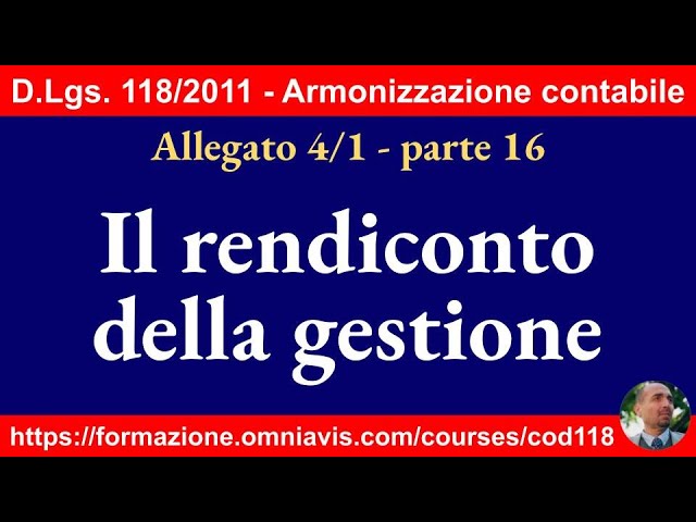 Armonizzazione (D.Lgs 118/2011) - Allegato 4/1 - Rendiconto della gestione (10/5/2024)