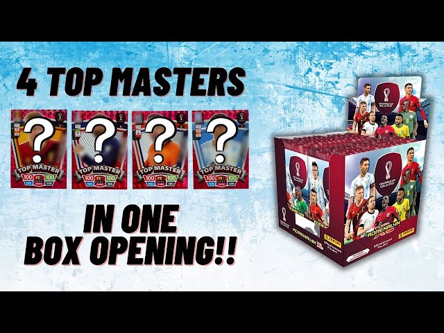 4 TOP MASTERS! Panini Adrenalyn XL World Cup 2022 box opening!