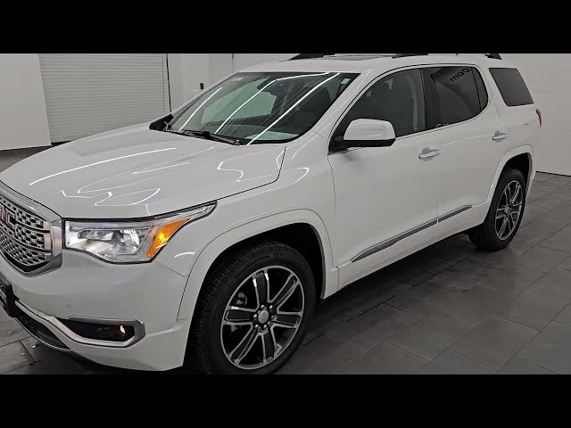 2018 GMC ACADIA DENALI QUADS-THIRD DUAL DVD WHITE FROST 4K WALKAROUND 15016Z