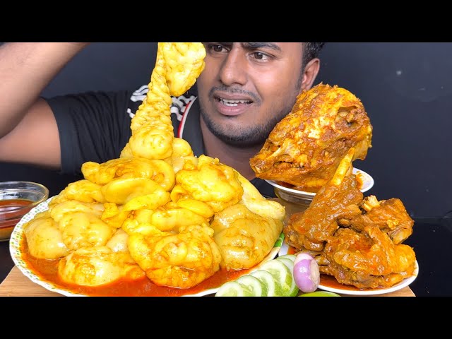 ASMR Eating Most Favourite Oily Mutton Curry, Big Gaot Curry, Spicy Mutton Curry with Rice#biggbites