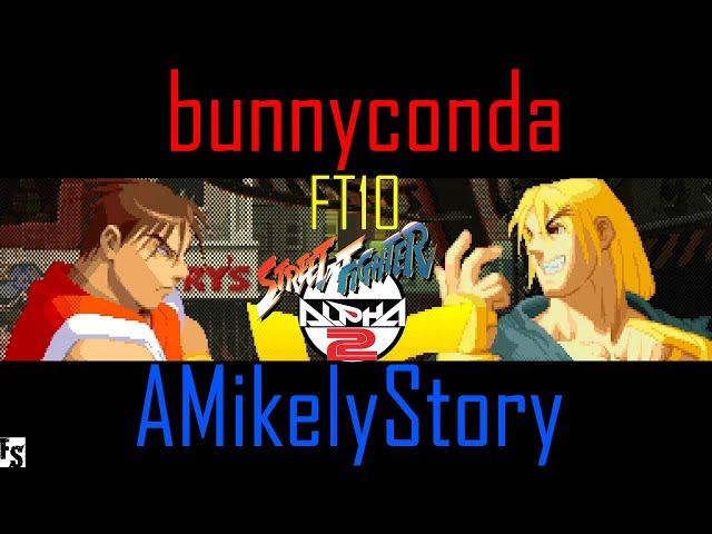 Street Fighter Alpha 2 - bunnyconda [Guy] vs AMikelyStory [Ken] (Fightcade FT5)