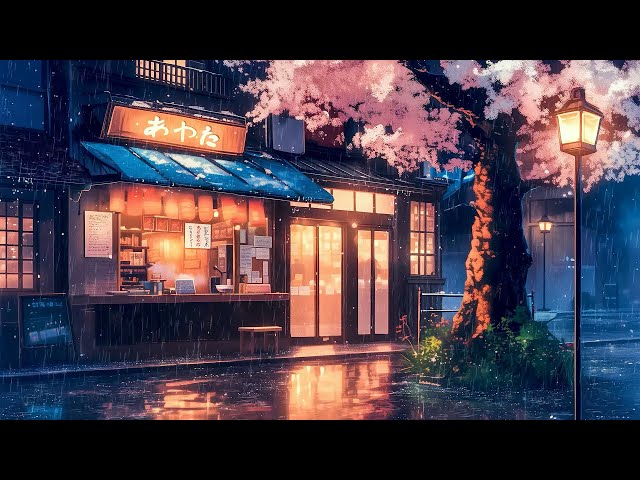 The First Spring Rainy Night 🌸 Pluviophile Lofi 🌸 Rainy Lofi Songs To Enjoy The Spring Rain Vibes