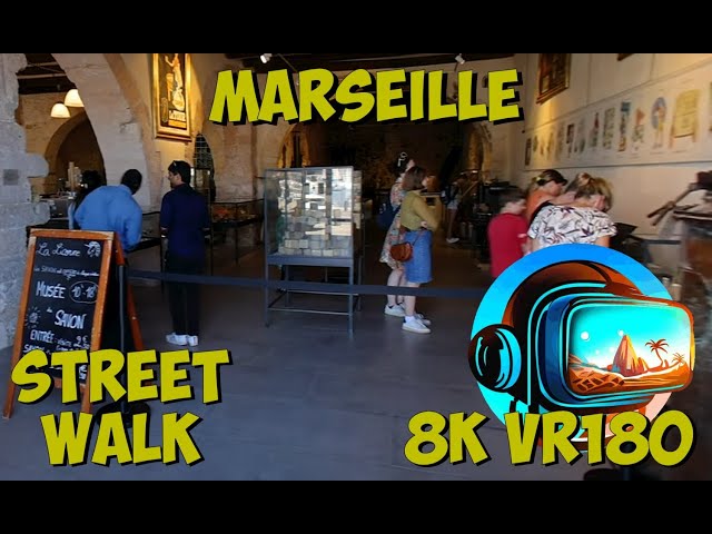 11 Marseille France walking along the Marina in the port city 8K 4K VR180 3D Travel