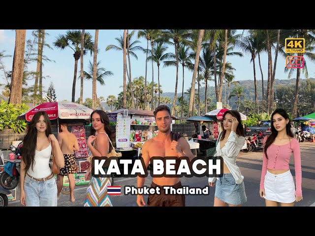 4K 🇹🇭 Kata Beach 2025 Big Changes & High Season Day and Night Vibes in Phuket, Thailand