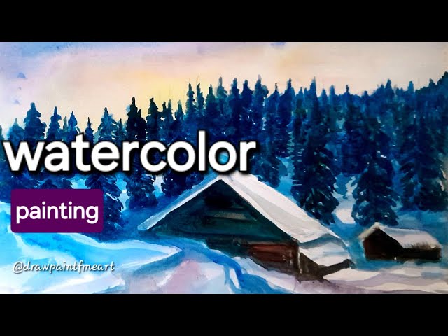 EASY Watercolor LANDSCAPE Painting | Step by Step Guide