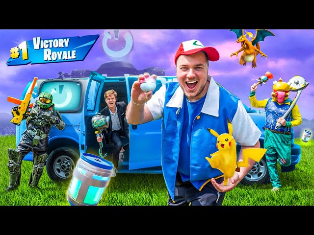 FORTNITE x POKEMON In REAL LIFE! 24 Hour Battle Royal!