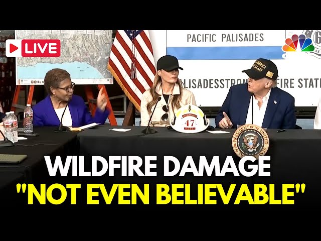 LA Wildfires LIVE: Trump Says Fire Damage "Not Even Believable" While on Tour of Palisades | N18G