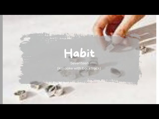 Habit - Seventeen (karaoke with backtrack) lyrics/Rom