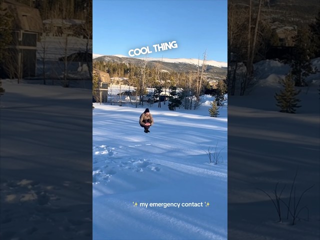 Her boyfriend figured out a cool snow trick 😂