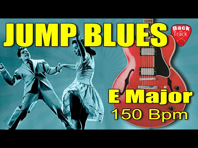 Boogie Guitar backing track - Jump blues Key E Major 150 Bpm