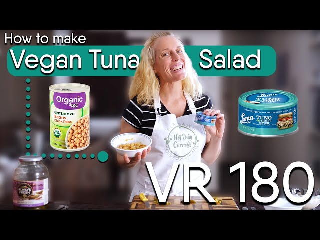 How to make Vegan Tuna Salad | Chickpeas vs Tuno (VR 180 experimental)