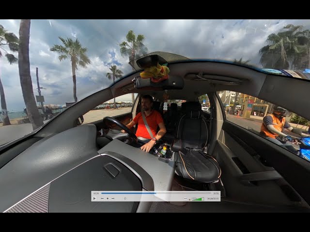 360° Tuesday driving with car in Pattaya town center 11.05.2024