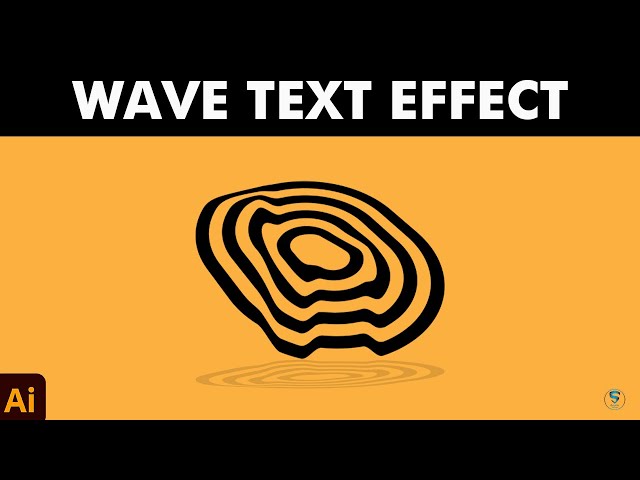 WAVE TEXT EFFECT in Adobe Illustrator | S Graphic Design