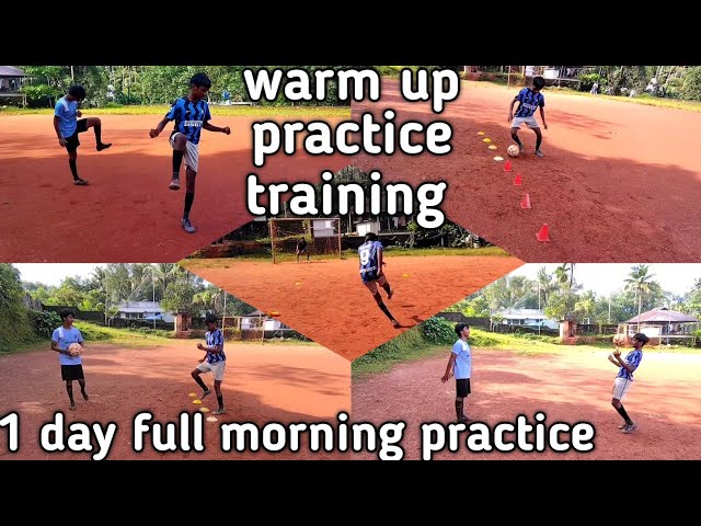 Morning practice and football training of a day // warm up, training, skills, coaching, accademy