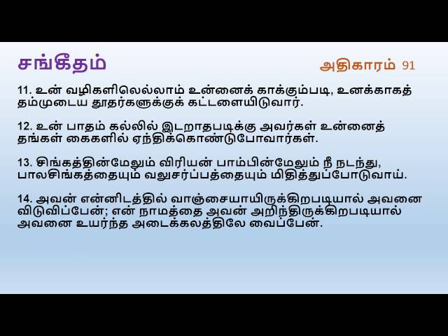 Psalm Chapter 91 | Tamil Audio Bible