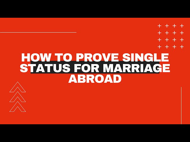 How to Prove Single Status Video