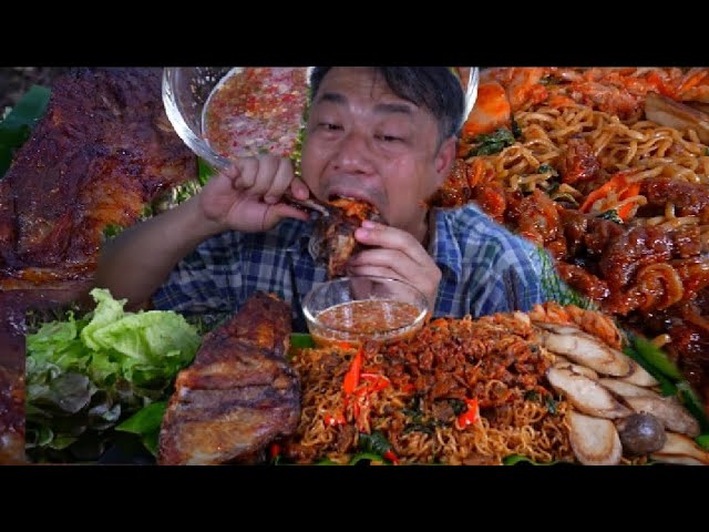 Pork belly and noodles#mukbang #eating #popularfood 2024