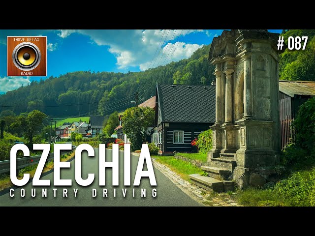 Driving on a beautiful road in the Liberec region to Kryštofovo Údolí 🎹 Czech Republic 4K HDR