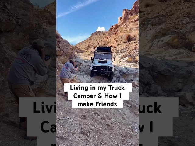 Living in my truck camper & HOW I MAKE FRIENDS! 👀 #truckcamper #truckcamperlife #truckcamperliving