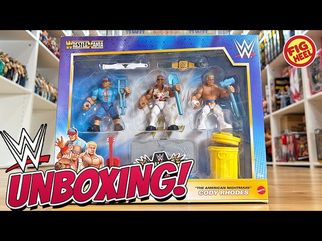 WWE Knuckle Crunchers Wrestlemania John Cena, The Rock & Cody Rhodes Unboxing & Reciew!