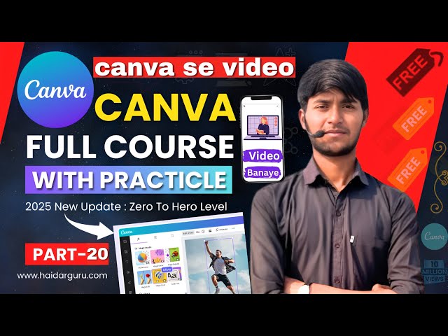 Canva se video kaise banaye | How To Make Video In Canva | Haidar Guru | part 20