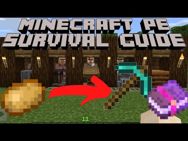 How To Make A Villager Trading Hall In MCPE: The Minecraft Pocket Edition Survival Guide Ep 10