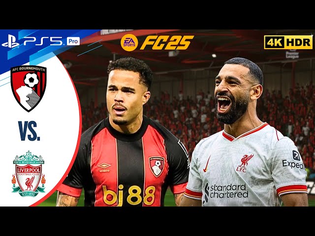 AFC Bournemouth vs Liverpool | Premier League 24/25 Full Match | FC 25 | PS5 Pro [4K60]