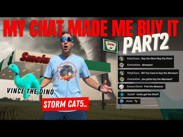 Gas Station Storm Chasin - PART 2 - VINCE, THE DINO