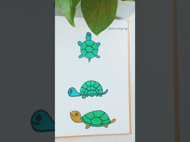 How to draw turtles. #art #drawing #kidsdrawingstepbystep #easydrawing #drawingtutorial