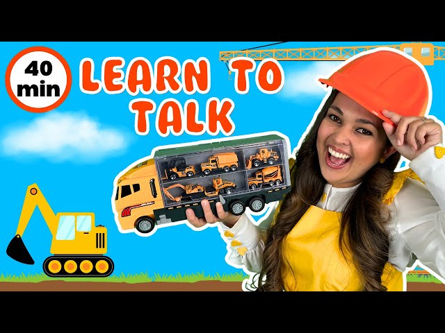 Construction Vehicles, Cars, Shapes & Animals For Kids 🚧 🚜 🏎️ 🦘 | Ms Moni | Kids Learning Videos