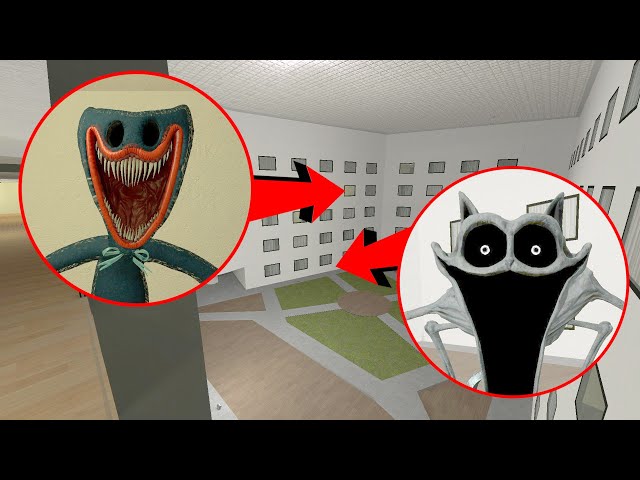 NIGHTMARE PARTY! Nightmare CatNap & Nightmare Huggy Wuggy Chase 100 Players in Liminal Hotel in Gmod