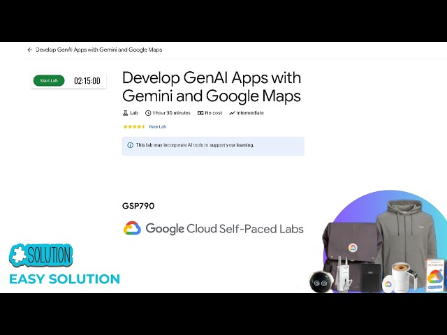 Develop GenAI Apps with Gemini and Google Maps | Lab solution | #qwiklab | #GSP790