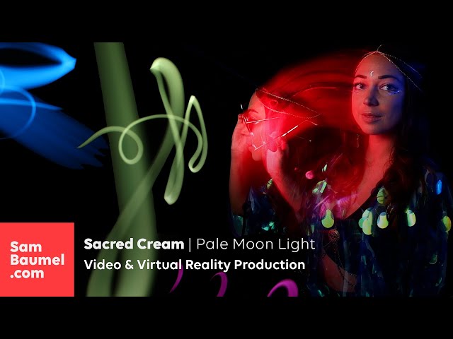 Sacred Cream | Pale Moon Light | Light Painting Music Video | Virtual Reality VR180 | Canon EOS VR