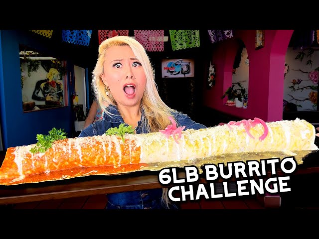 6LB BURRITO CHALLENGE at Pueblita in Upland, CA!! #RainaisCrazy