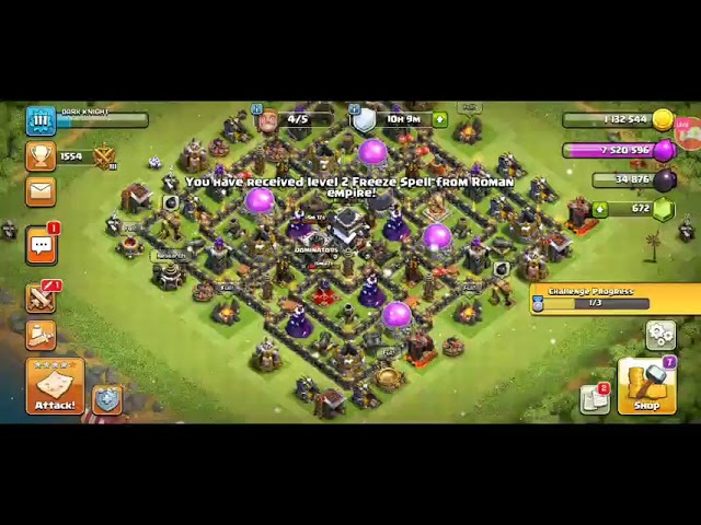 CLASH OF CLANS LIVE , CLAN WAR DRAGON ATTACK