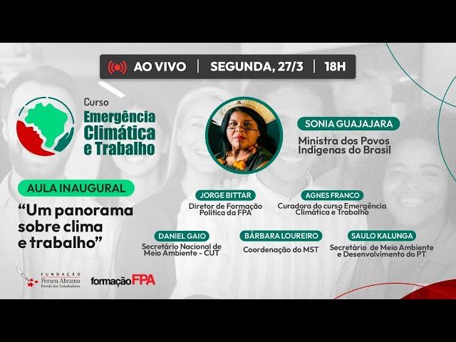 Um panorama sobre clima e trabalho | aula inaugural do curso "Emergência Climática e Trabalho"