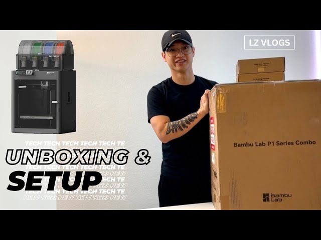 Bambu Lab P1S combo 3D Printer Unboxing | Step by Step Setup & Test Print