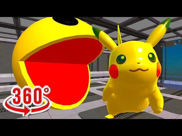 PacMan vs Pokemon Funny Horror meme VR 360 Video