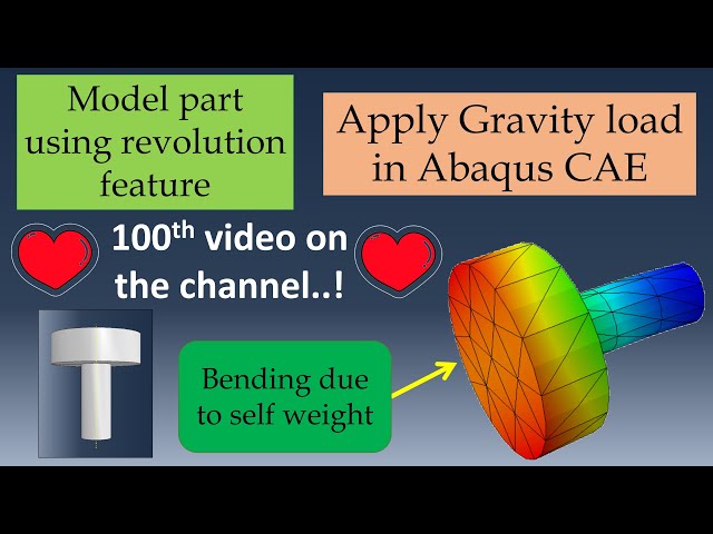 Gravity load in Abaqus 2022 | Part modeling using revolution feature