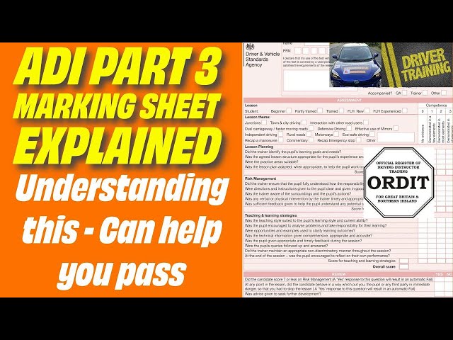 understanding the adi part 3 marking sheet