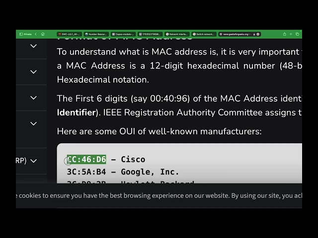 3.6 Intra Network Packet Transmission through Switch using MAC address with help of CAM Table